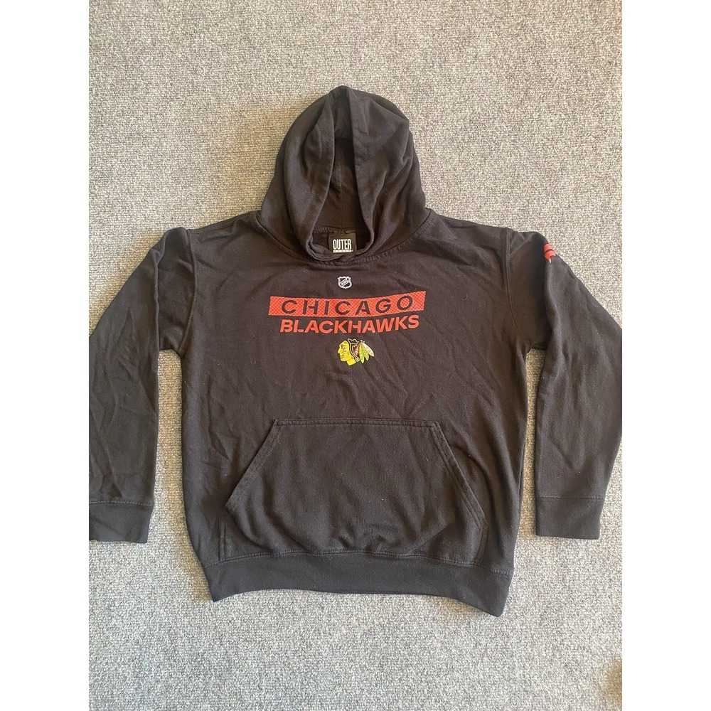 Chicago Blackhawks fanatics black Youth Hoodie Size 8/10